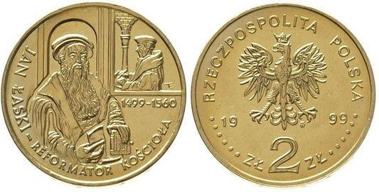 2 zł GN, Jan Łaski (1499-1560), 500 rocznica urodzin