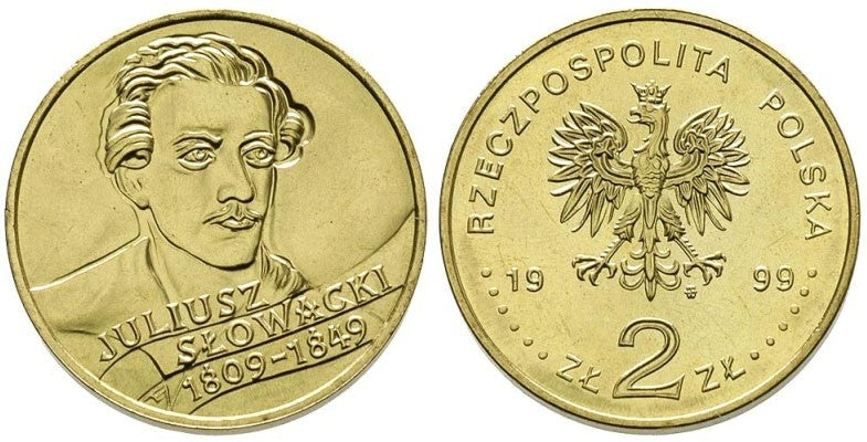 2 zł GN, Juliusz Słowacki (1809-1849), 150 rocznica śmierci