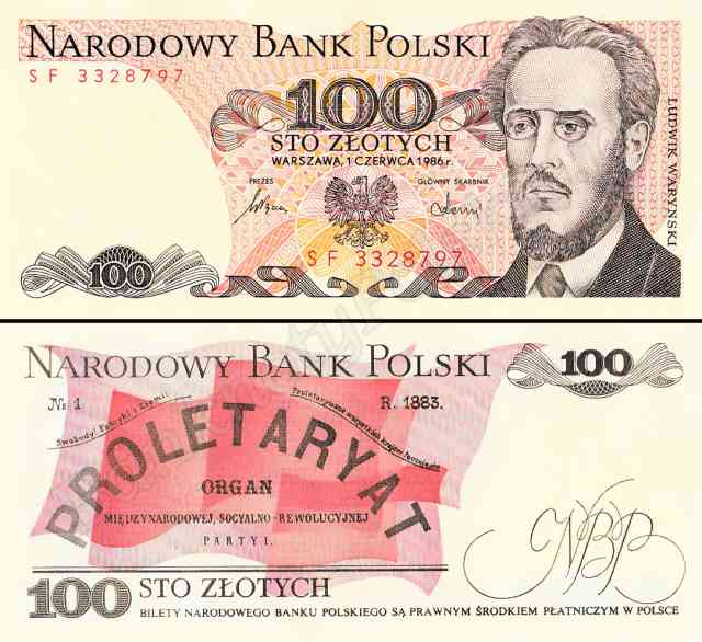 Banknot 100 zł 1986 rok