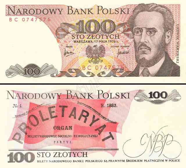 Banknot 100 zł 1976 rok