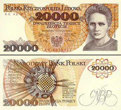 Banknot 20 000 zł 1989 rok