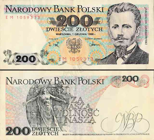 Banknot 200 zł 1988 rok