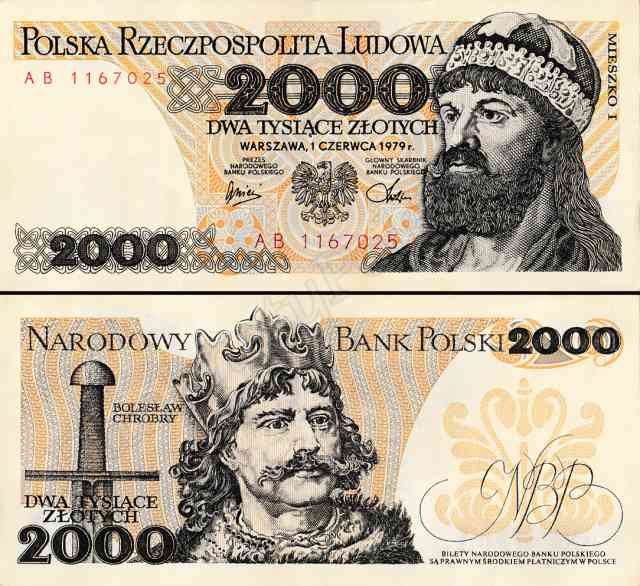 Banknot 2000 zł 1979 rok