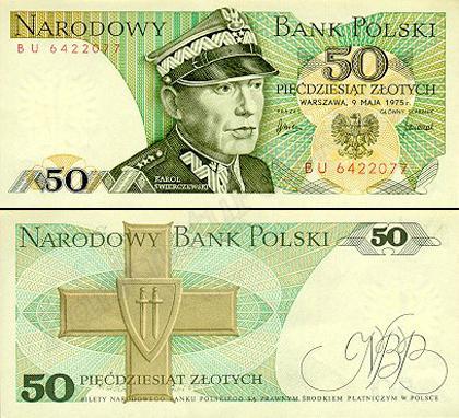 Banknot 50 zł 1975 rok