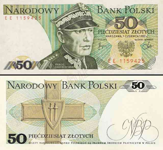 Banknot 50 zł 1982 rok